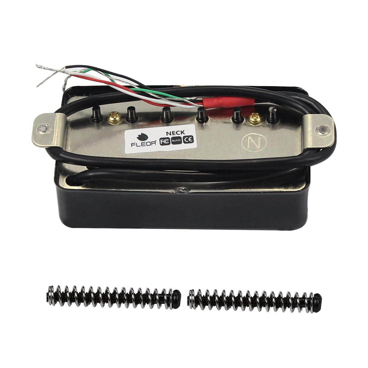 FLEOR Humbucker Pickup Ceramic Guitar Neck Pickup Black Fit LP Style Electric Guitar