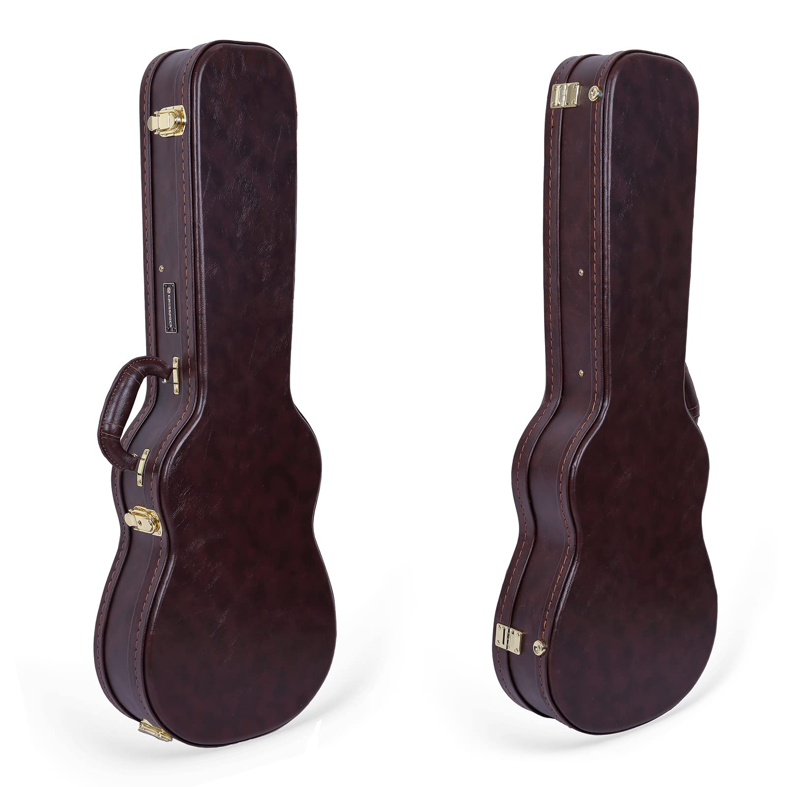 Crossrock Hardshell Wood Case for Baritone Ukulele Case, Brown (CRW620BUBR)