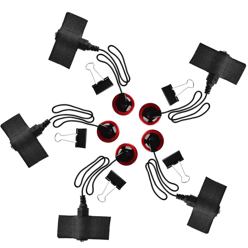 Timesetl 5 Pcs Piezo Contact Microphone Pickups Self-Adhesive Instrument Pickups For Guitar, Violin, Viola, Cello, Banjo, Ukulel