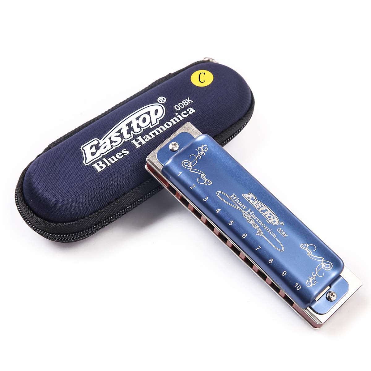 10 Holes Blues Harmonica T008K Diatonic Blues Harmonica with Case