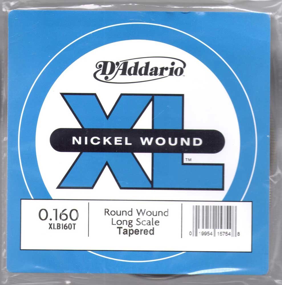 D'Addario Xlb160T Nickel Wound Bass Guitar Single String, Long Scale, .160, Tapered