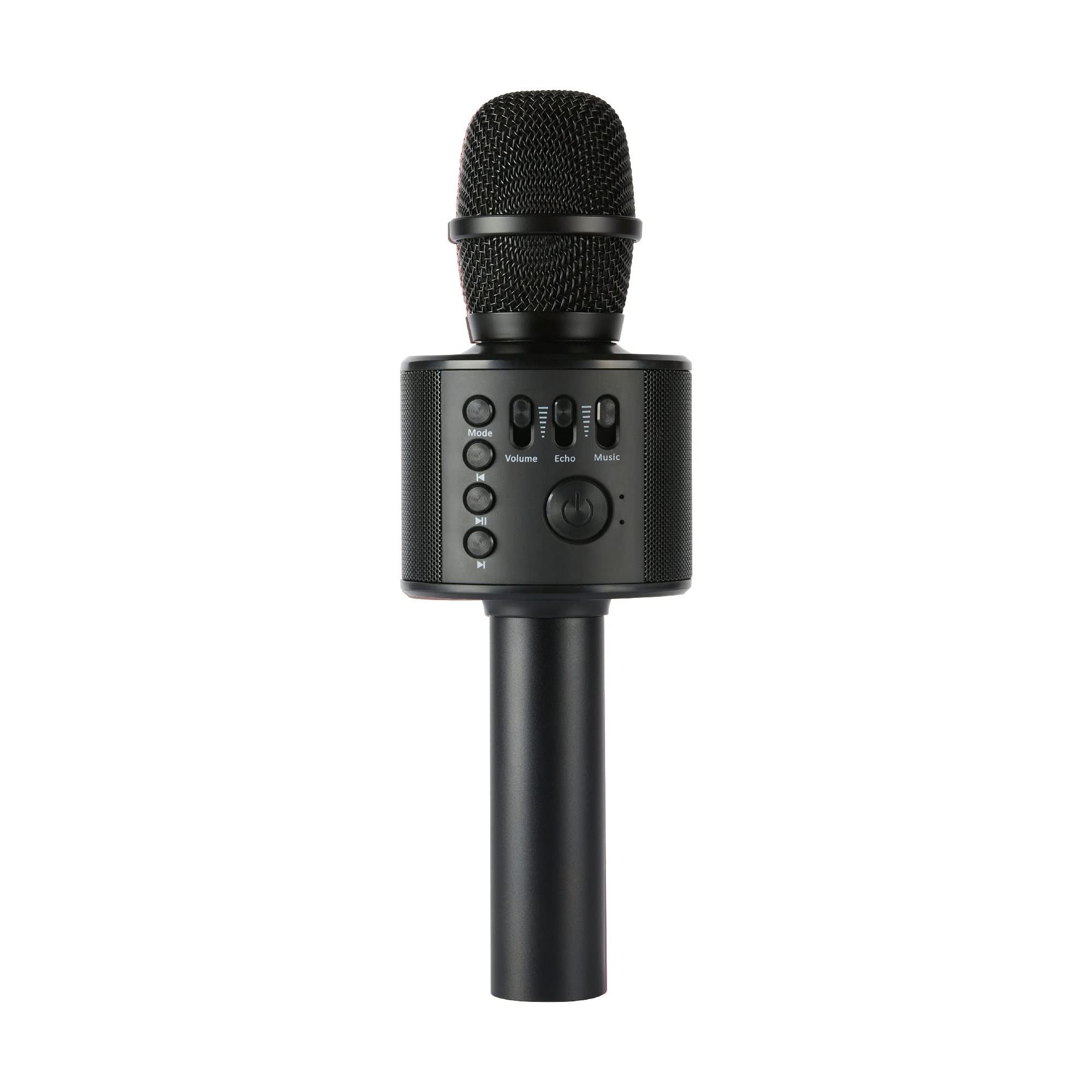 Core Innovations Wireless Bluetooth Karaoke Microphone with Built-in Speakers + HD Recording, Portable Handheld Mic | Black