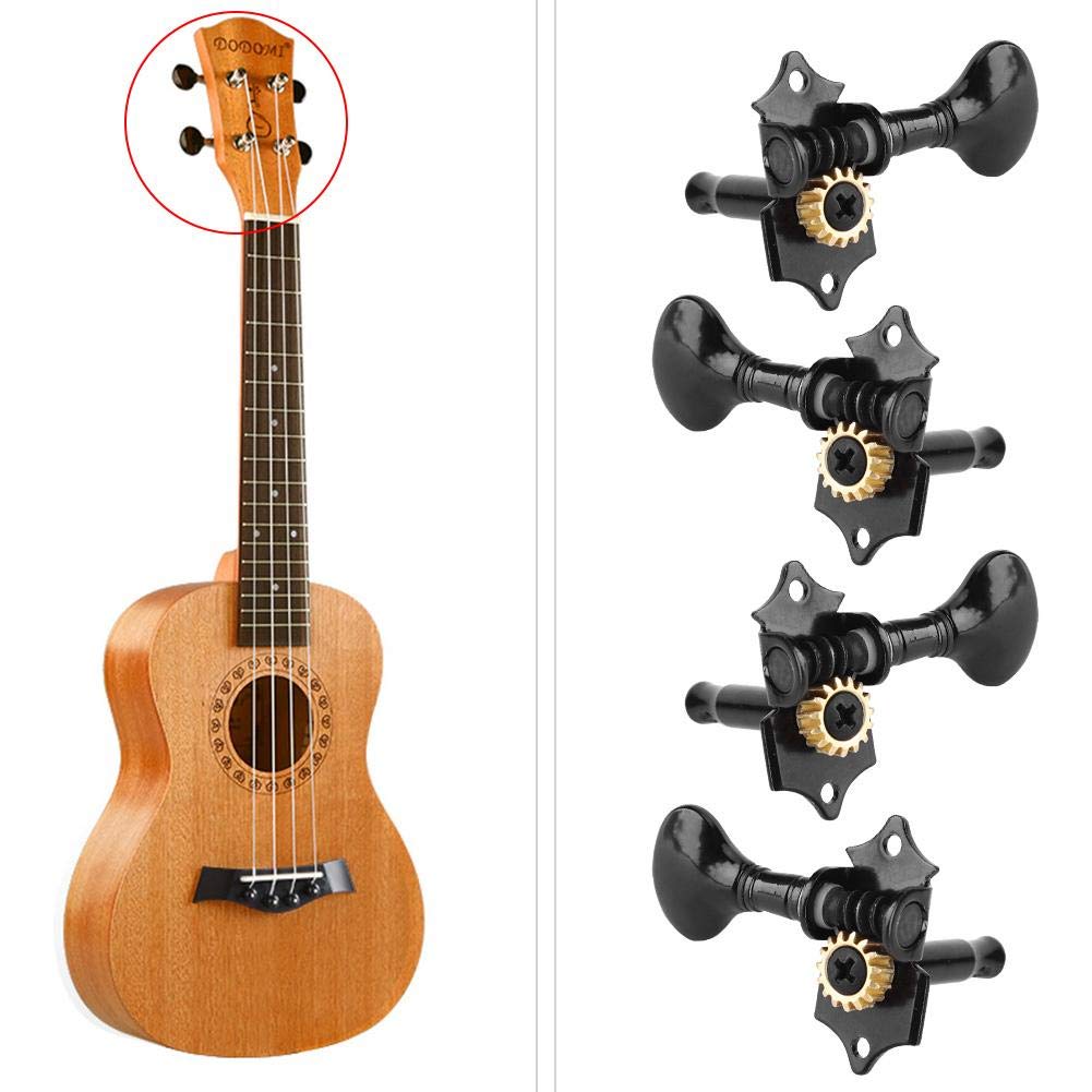 JADPES 4 Strings Musical Instrument Tuning Pegs Machine Heads Parts for 4 Strings Hawaii Guitar Peg Shaft Ukulele Button Twists