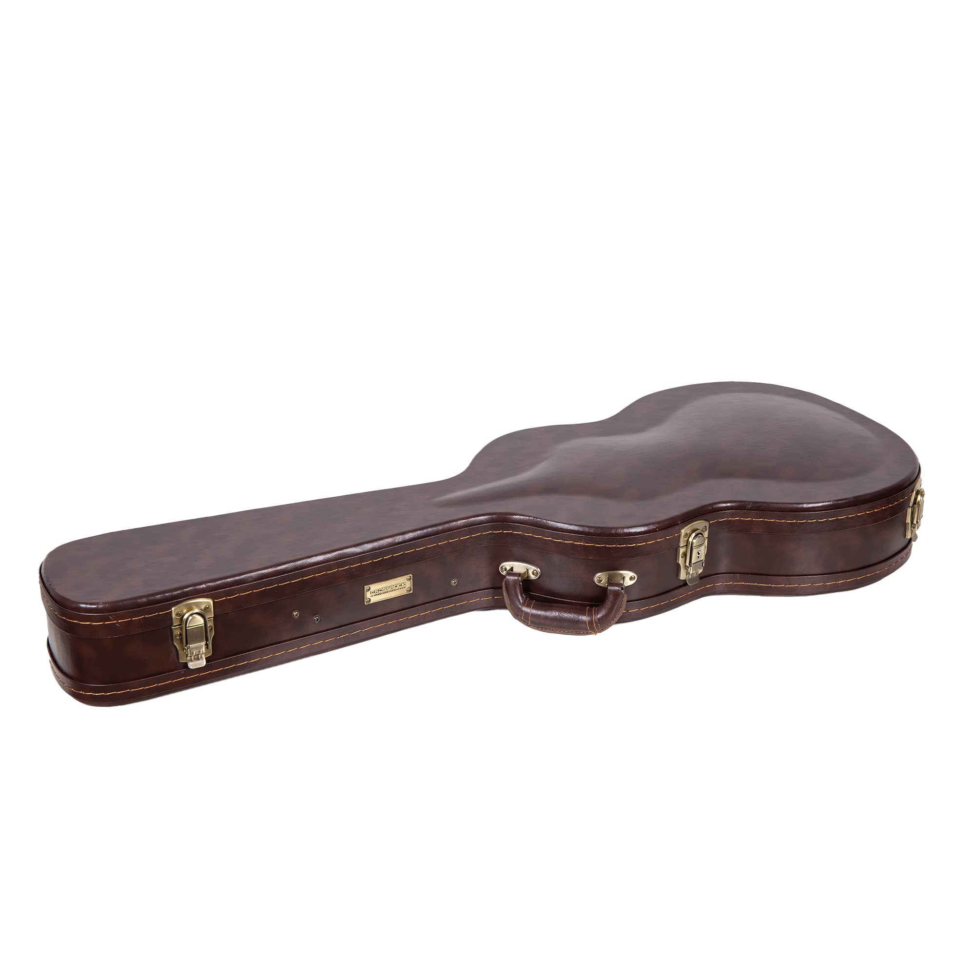 Crossrock CRW620PRSHBBR Electric Guitar Hardshell Case for Gretsch G5220/G5230T Electromatic Jet Series - Vintage Brown (Right H