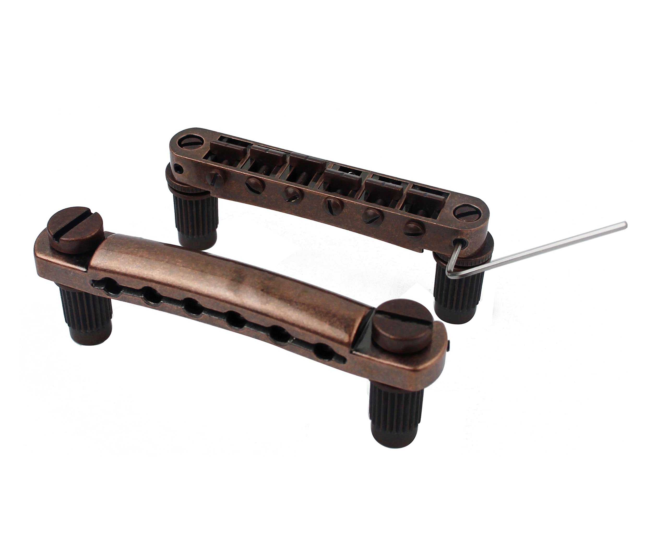 Guyker Guitar Tune-O-Matic Bridge and Stop Bar Tailpiece Combo with Anchors and Studs Replacement Compatible with LP SG EPI 6 St