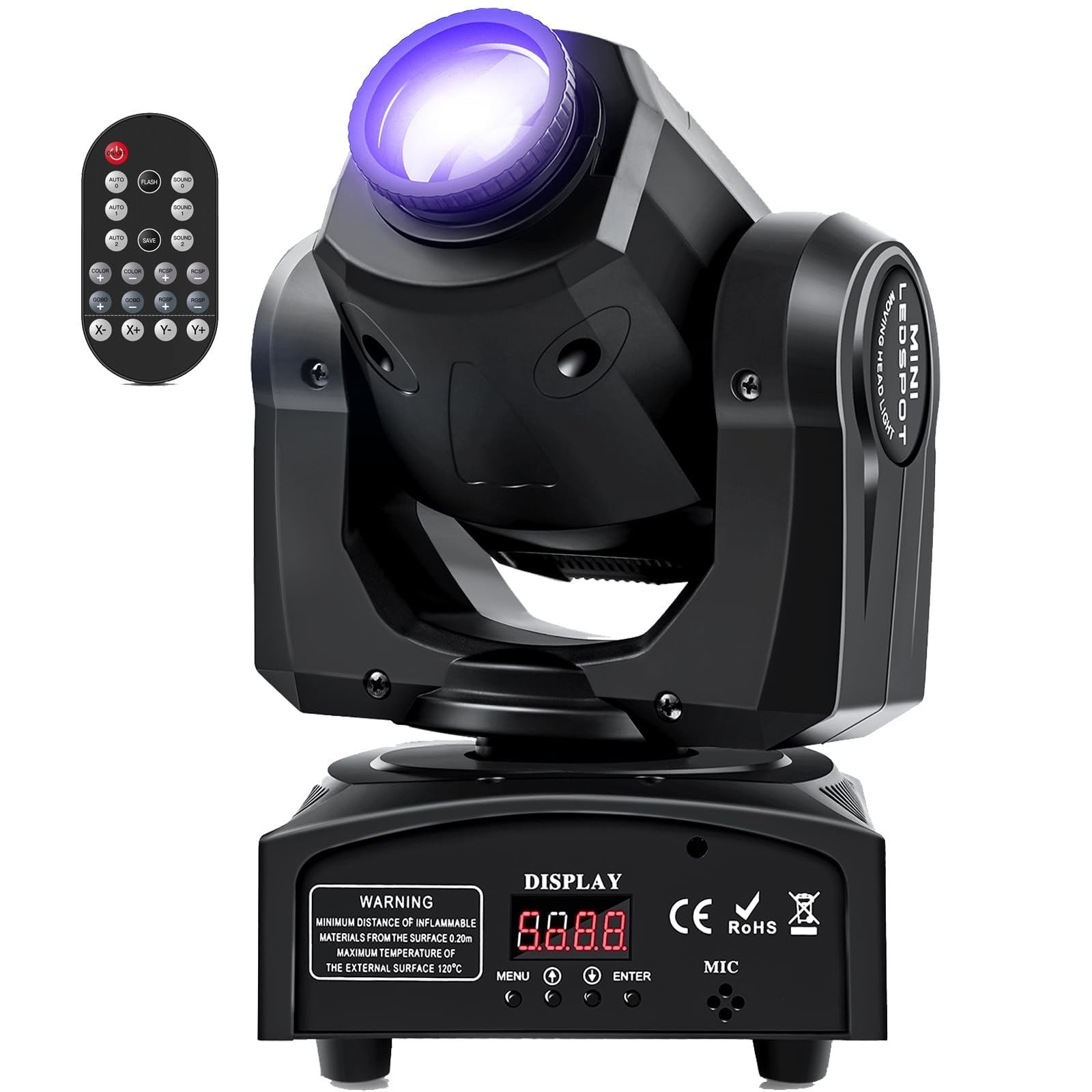 Uking 60W Led Moving Head Light Stage Lights With Remote Control 8 Gobo 8 Pattern Spotlight By Dmx Controlled 11 Channel With S