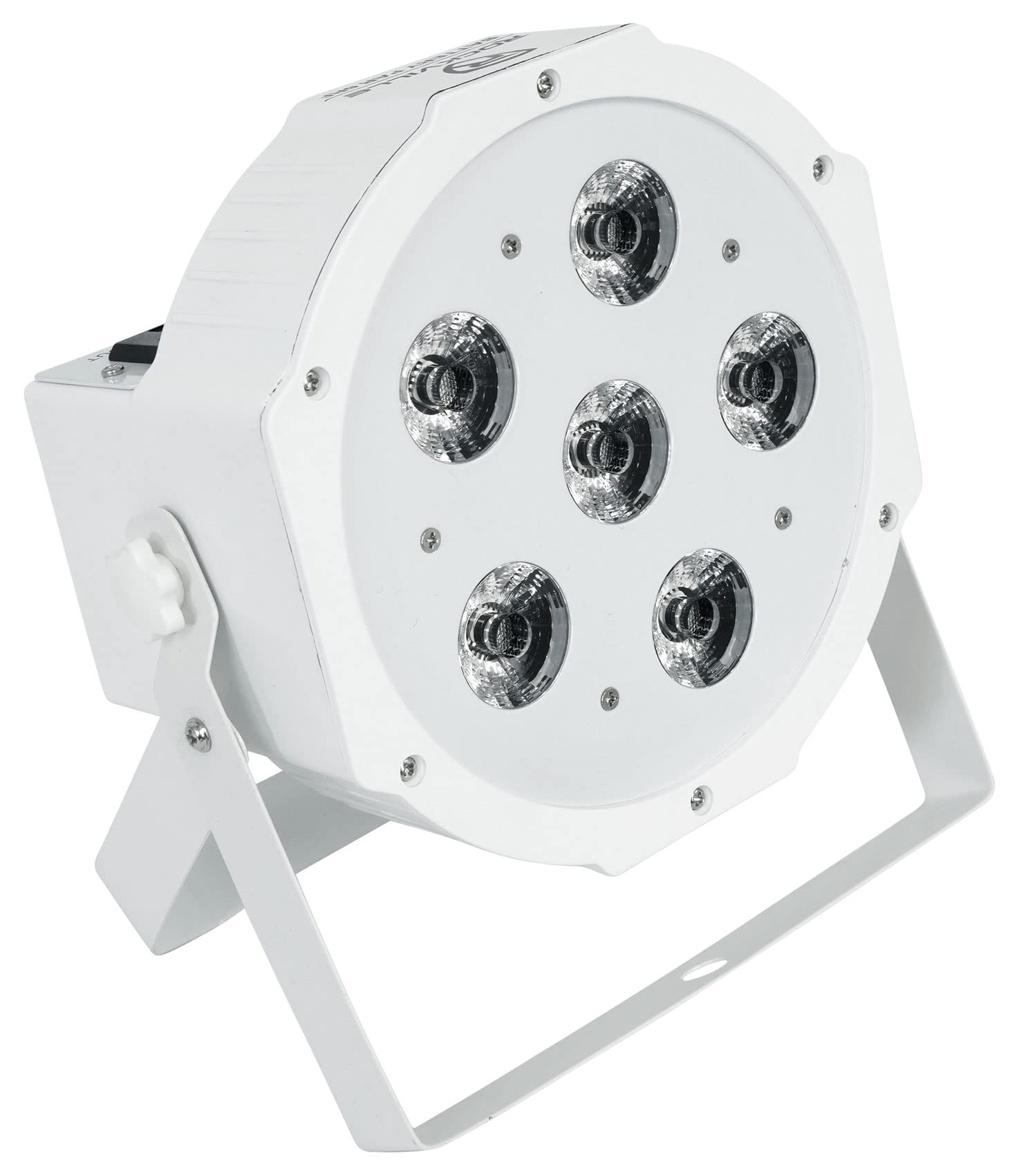 Rockville Battery PAR 6RF White RGBWA+UV Wireless DMX LED Wash Light+RF Remote