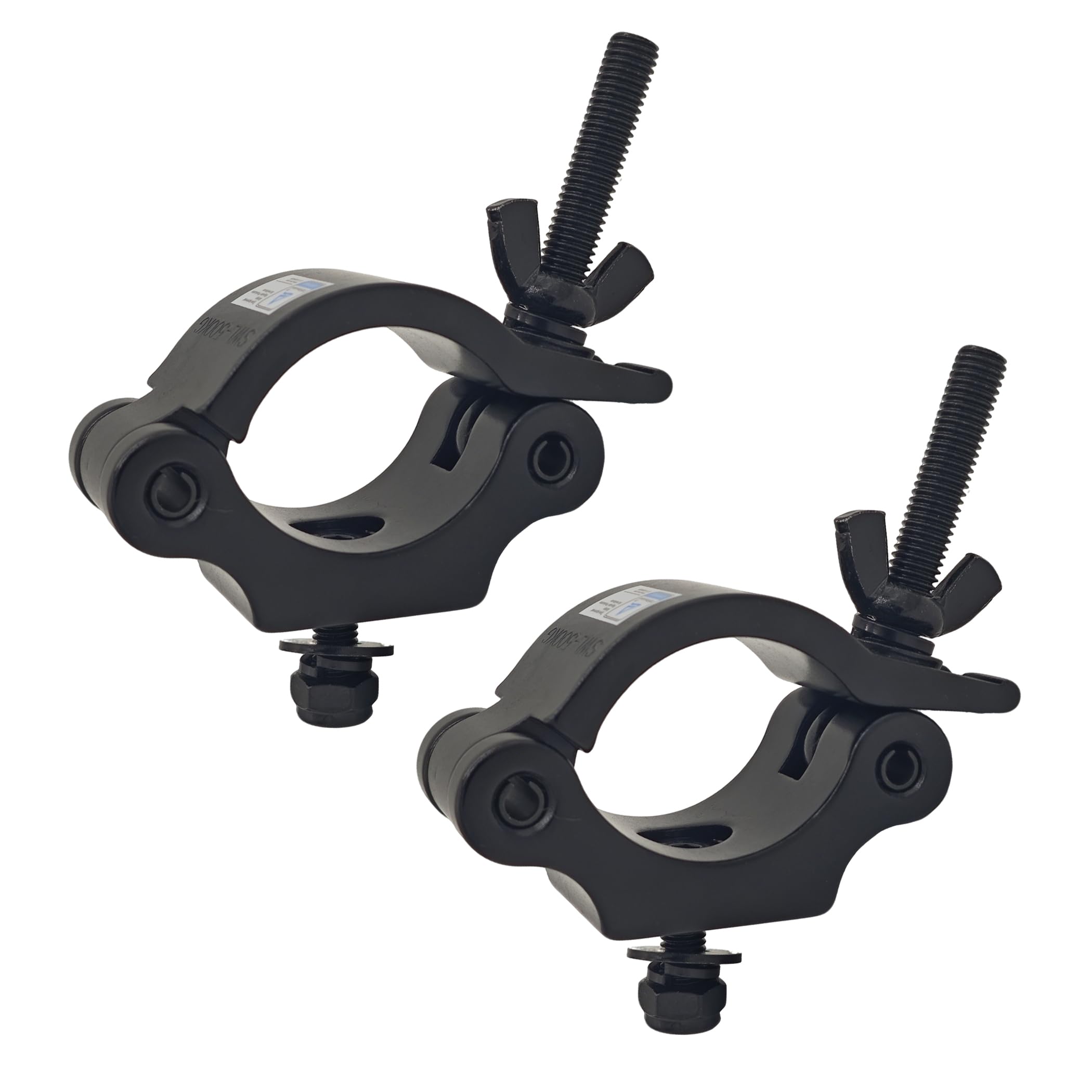 2Pcs Stage Light Clamp 1.77-2.4 Inch (45-61mm)Aluminium DJ Truss Clamps with TUV Certified, Heavy Duty 550kg 1100 Lbs Lighting C