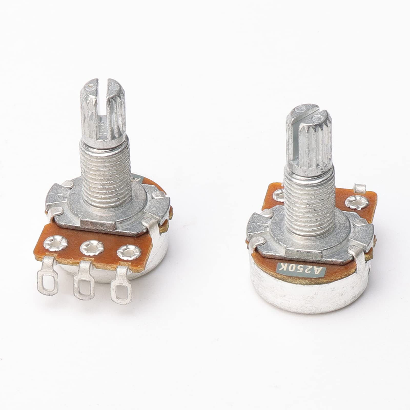 Guitar Potentiometer Audio Pots A250K Ohm Replacement Pack of 10 18mm Shaft Base Dia 16.5mm
