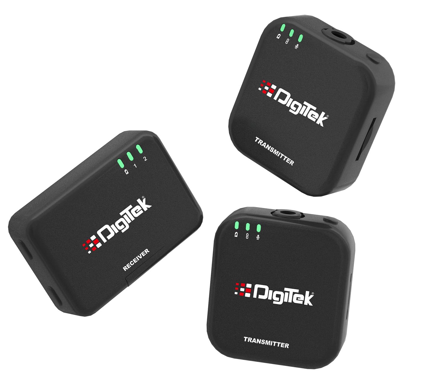Digitek Dwm 101 Mini Wireless Microphone System, Dslr, Pc,Laptop, 80M Range, Tf Card Support, 4-5Hr Battery, Real-Time Monitorin
