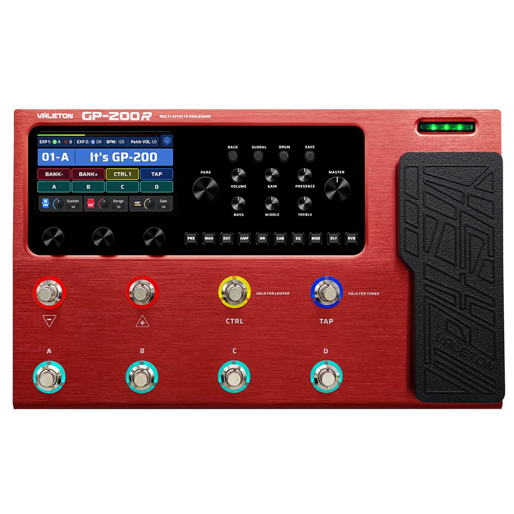 Valeton Multi Effects Processor Multi-Effects Guitar Bass Pedal With Expression Pedal Fx Loop Midi Io Amp Modeling Ir Cabinets O