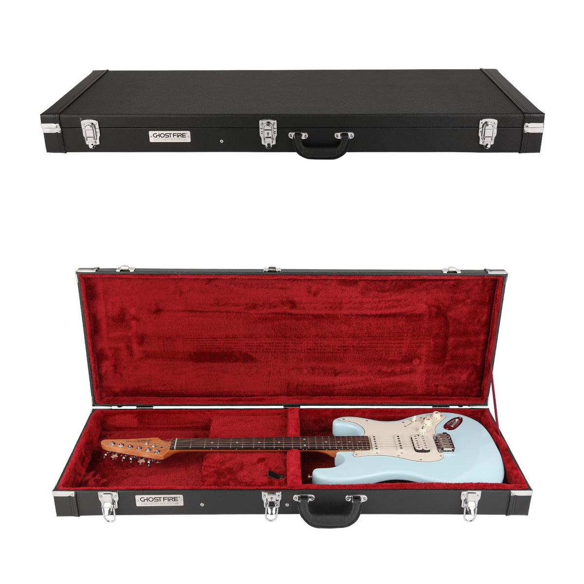 Ghostfire Wooden Hard-Shell Cases Electric Guitar Case Super Thick Fit St/Tl (Eg)