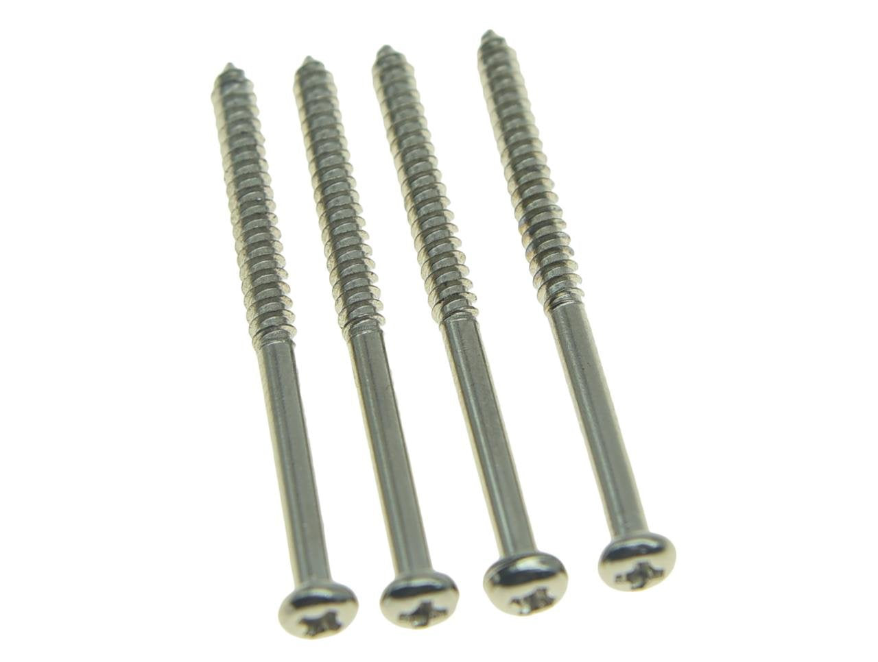 KAISH 50pcs Bass Guitar Pickup Mounting Screws Pickup Springs for Precision P Bass or J Bass or P90 Soap Bar Pickups Nickel