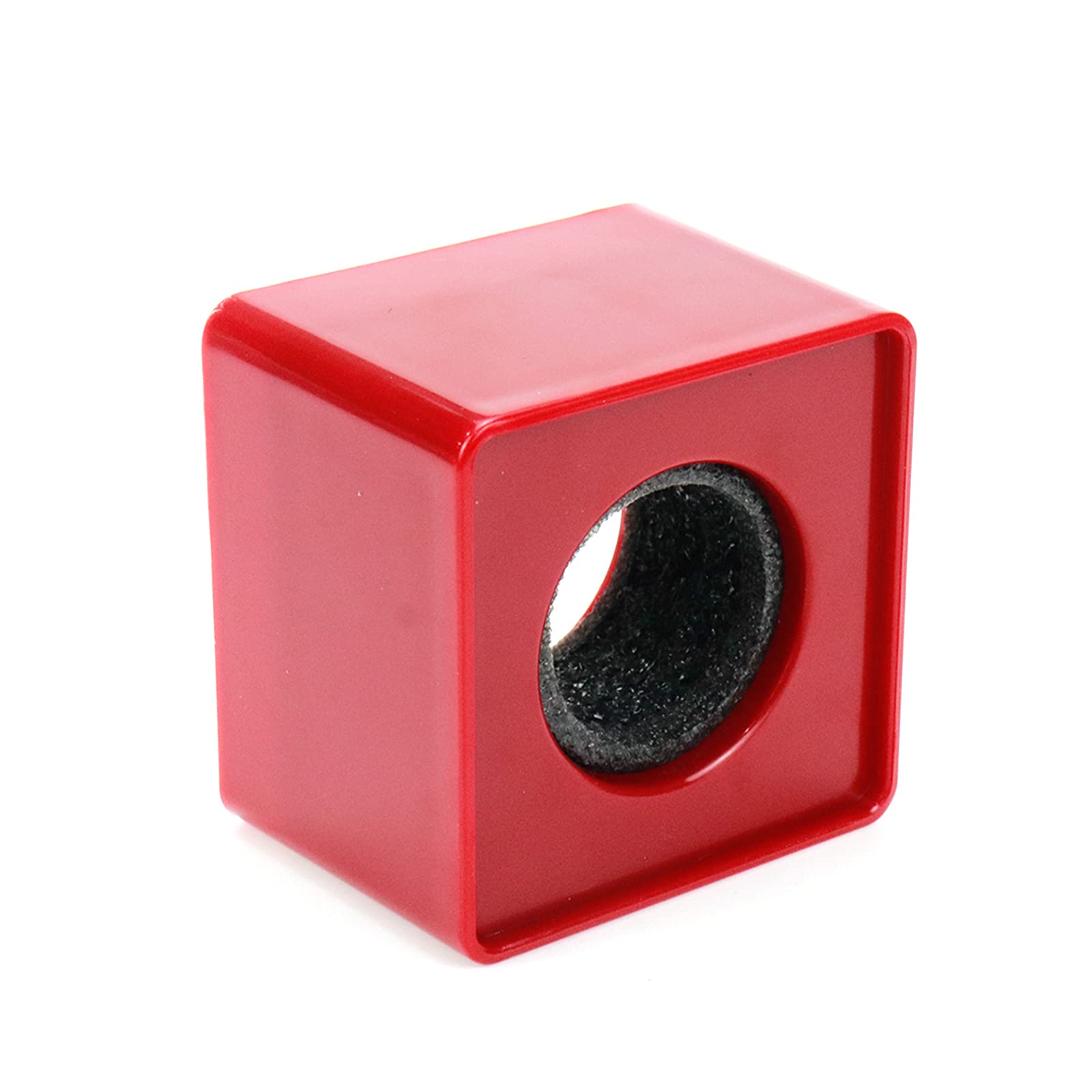 Dahszhi 2Pcs Cube Microphone Stands,Microphone Square Interview Logo Flag Station,Red