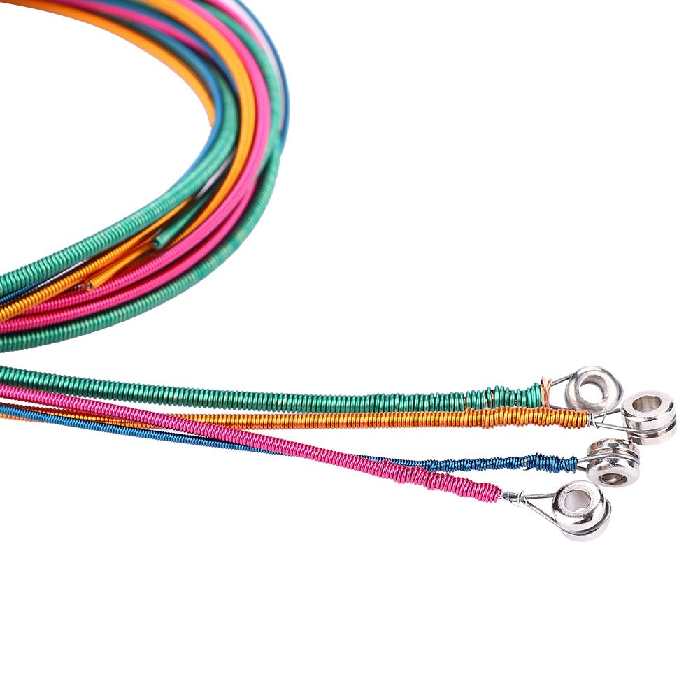 Bass Strings Colorful Electric Guitar Replacement String Set for 1.16mm, 1.44mm, 2.0mm, 2.54mm Multi Color Strings