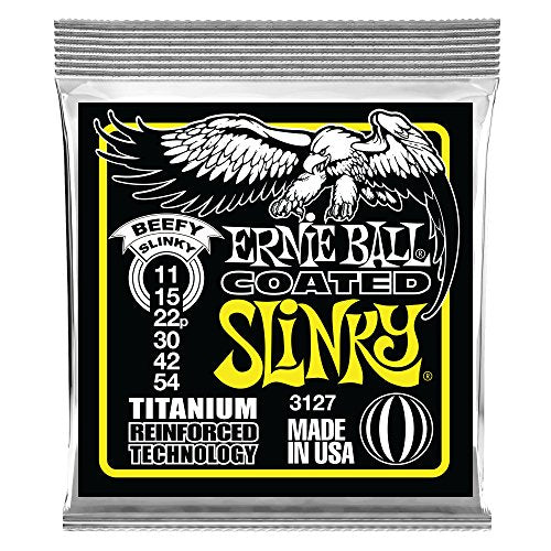 Ernie Ball Beefy Slinky Coated Titanium RPS Electric Guitar Strings 11-54 Gauge