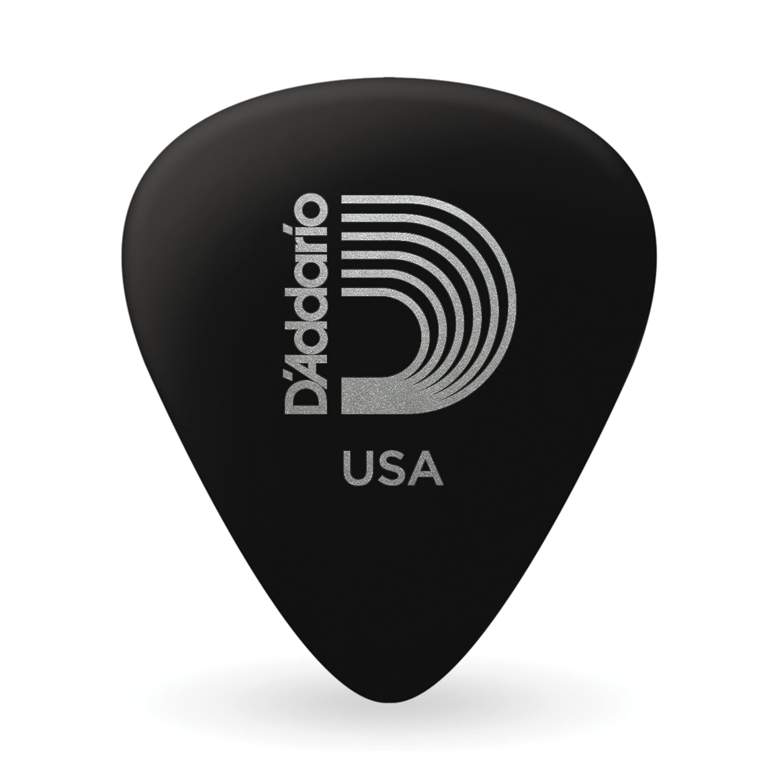 D'Addario Black Celluloid Guitar Picks, 25 Pack, Light