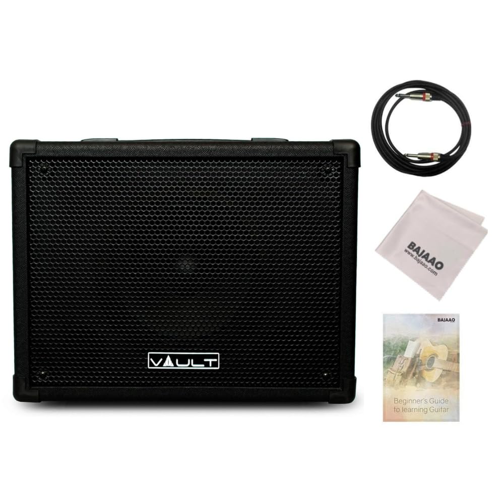 Vault Fury 30 Watt Digital Guitar Combo Amplifier With Effects And 36 Pattern Drum Machine With Cable & Polishing Cloth