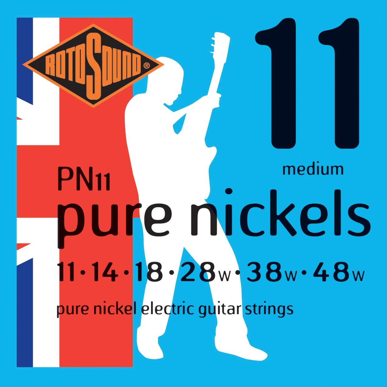 Rotosound Pn11 Pure Nickel Electric Guitar Strings (11-48)