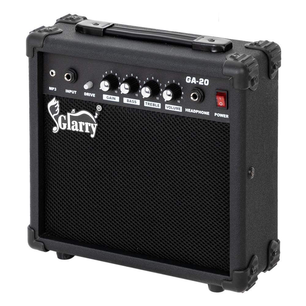 GLARRY Electric Guitar Amp, Portable Guitar Tube Amp with Headphone MP3 Input, 20W Practice Guitar Combo Amplifier Speaker Acces