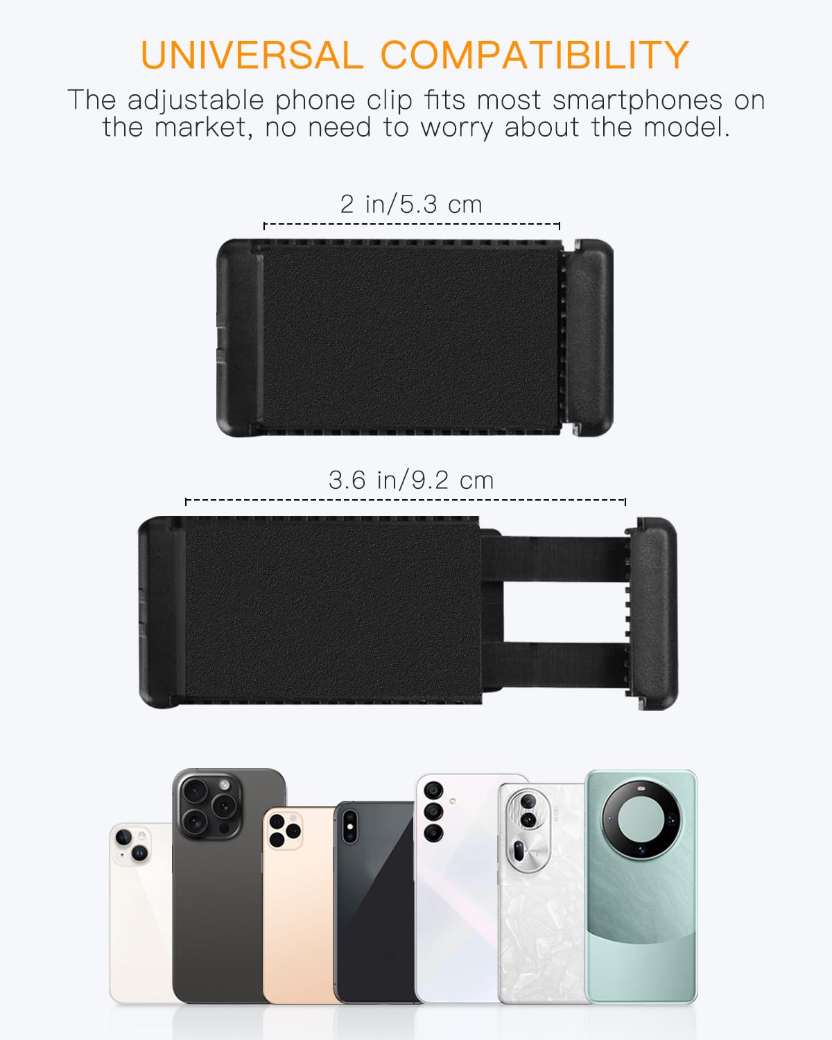 JISHAHS Guitar Phone Holder Mount - Phone Strap for Guitar Players - Natural Thigh Positioning - Adjustable Angle - Compatible w