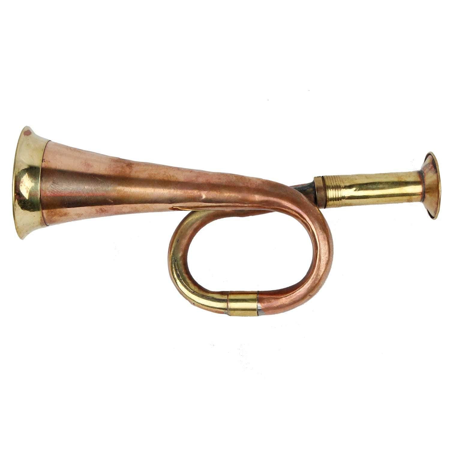 Queen Export Best Gifts Kids Toys Real Baby Bugle To Play Pure Brass Handicraft Gift 6 Inch