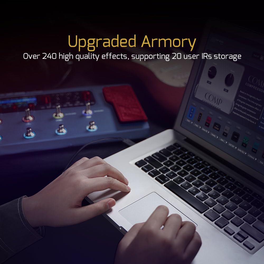 VALETON Multi Effects Processor Pedal with Expression Pedal FX Loop MIDI I/O Amp Modeling IR Cabinets Simulation Stereo OTG USB