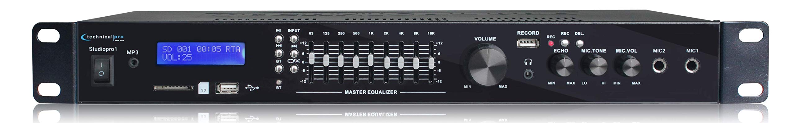 Technical Pro STUDIOPRO1 Professional Rackmount USB/SD Recording and Editing Deck