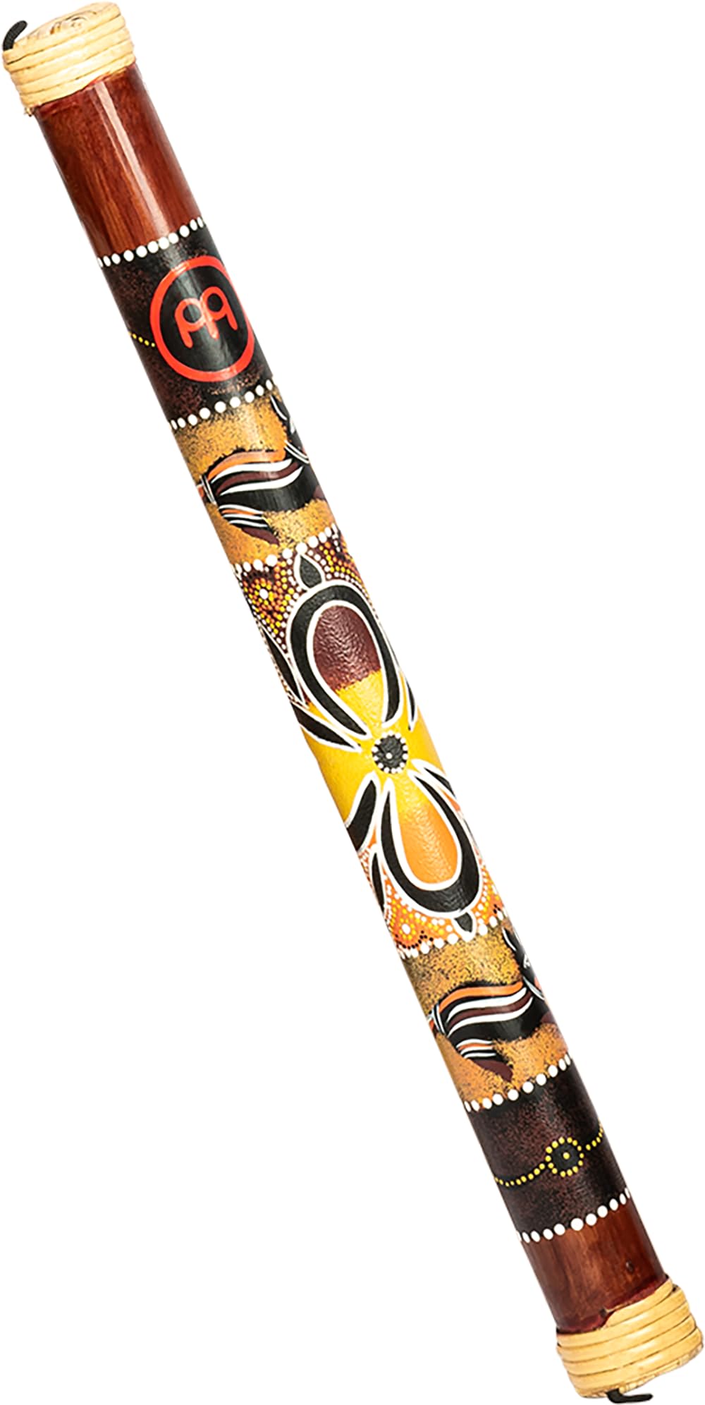 24 Bamboo Rainstick Musical Instrument for White Noise, Hand Painted - Sound Therapy Nature Effect