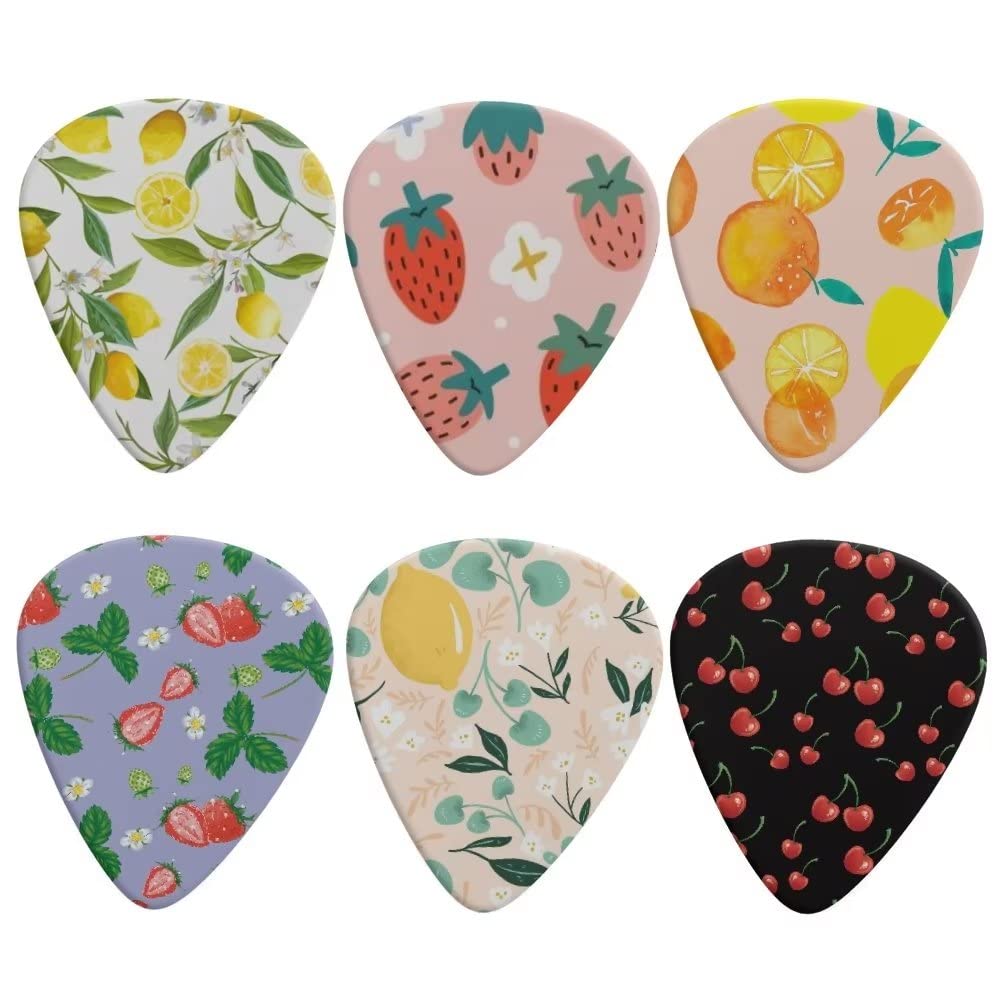 Jeiento Cute Guitar Picks 6 Pack Guitar Plectrums For Guitar Electric Acoustic Mandolin Bass,Medium 0.96Mm