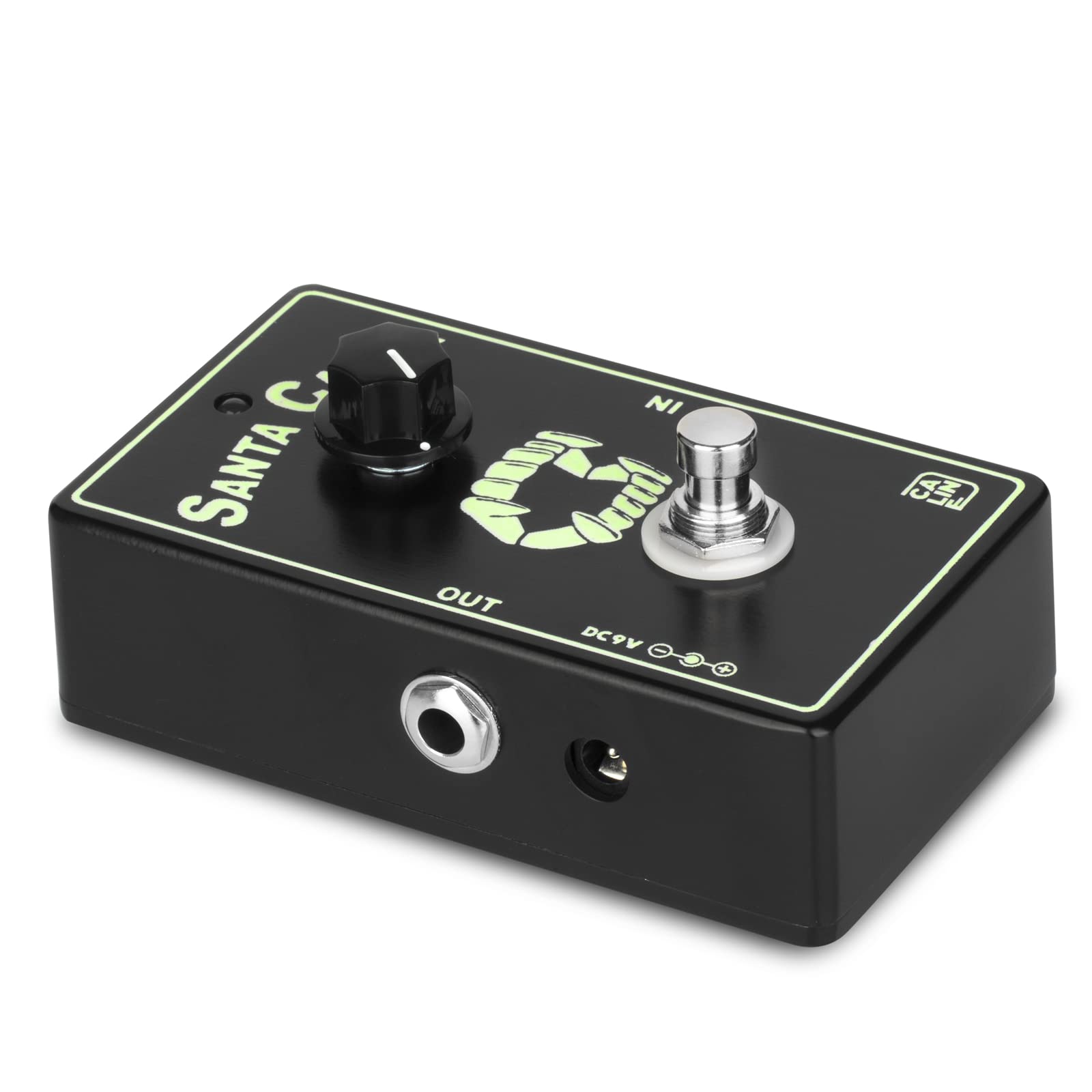 Caline CP-514 Santa Carla Boost Guitar Effect Pedal, Green, Mini Booster Pedal with True Bypass