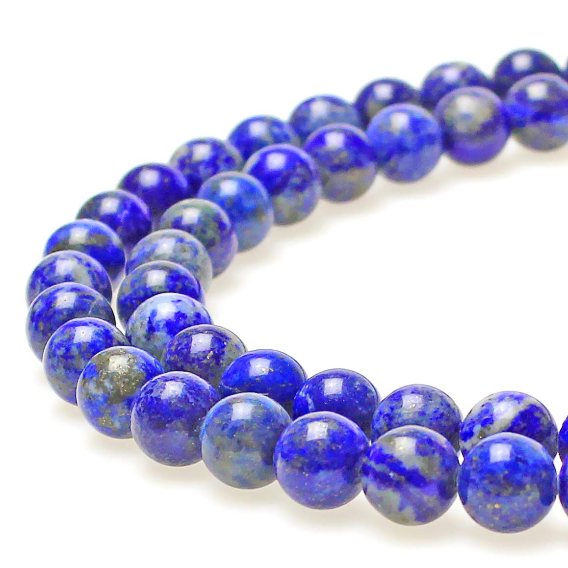 Mjdcb Natural Lapis Lazuli Gemstone Loose Beads Round 10Mm Energy Stone Healing Power For Jewelry Making