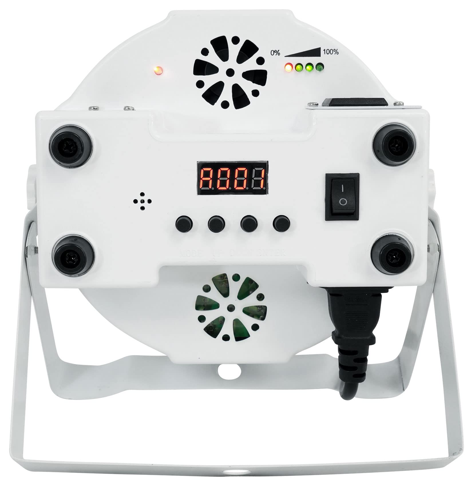 Rockville Battery PAR 6RF White RGBWA+UV Wireless DMX LED Wash Light+RF Remote