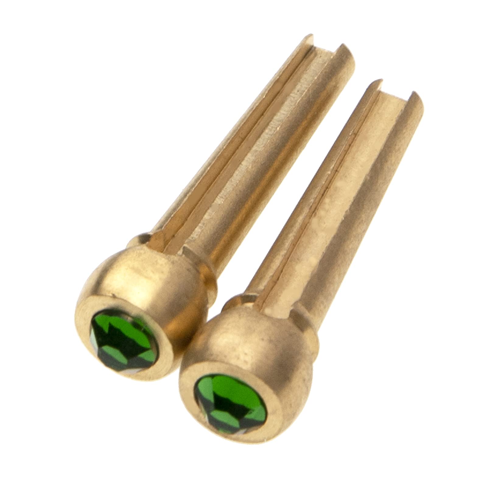 8Pcs Yootones Guitar Bridge Pins Solid Brass String Pegs End Pins with Crystal Head Compatible with Folk Acoustic Guitar Music I