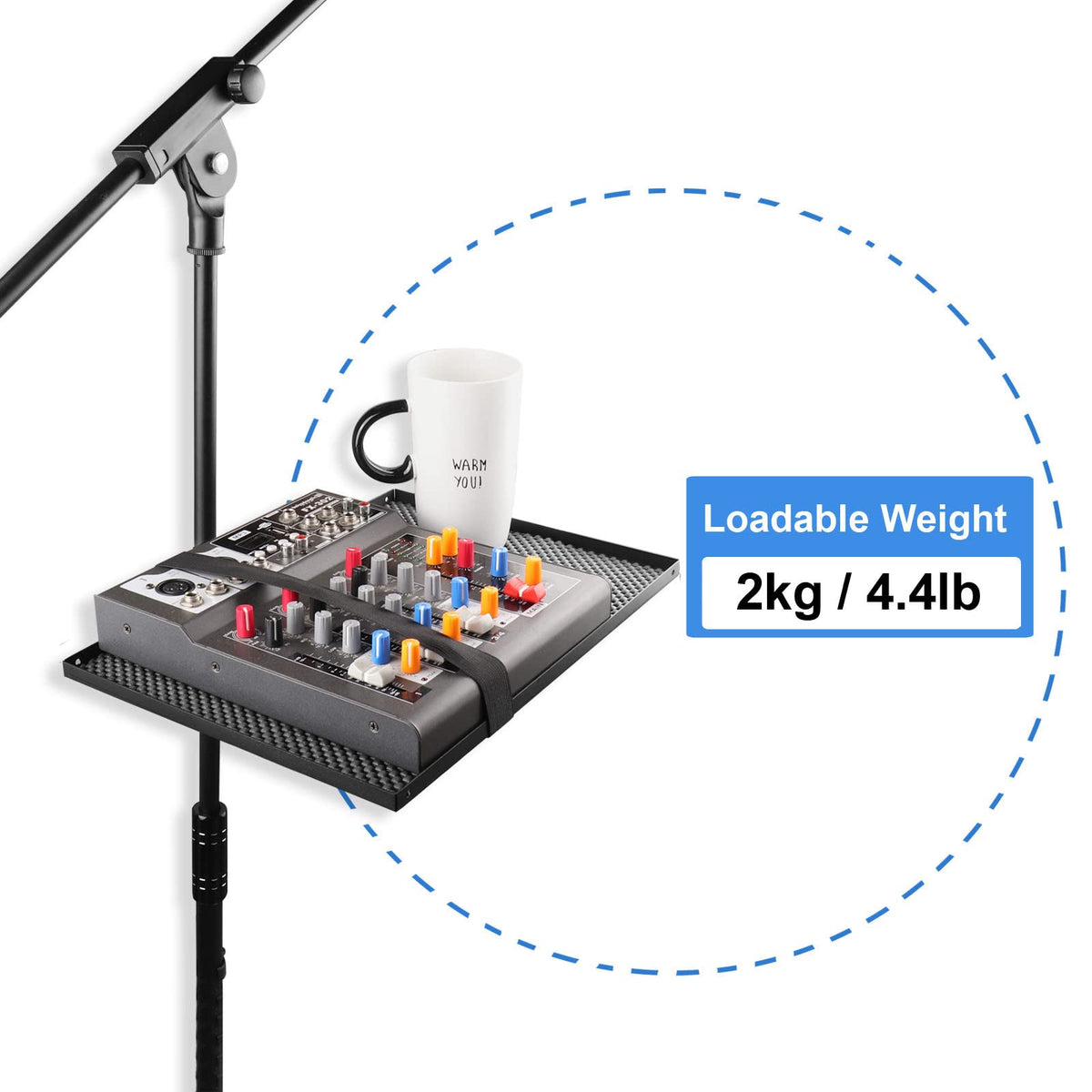 Mr.Power Microphone Stand Rack Tray Holder For Stage, Live Streaming ...