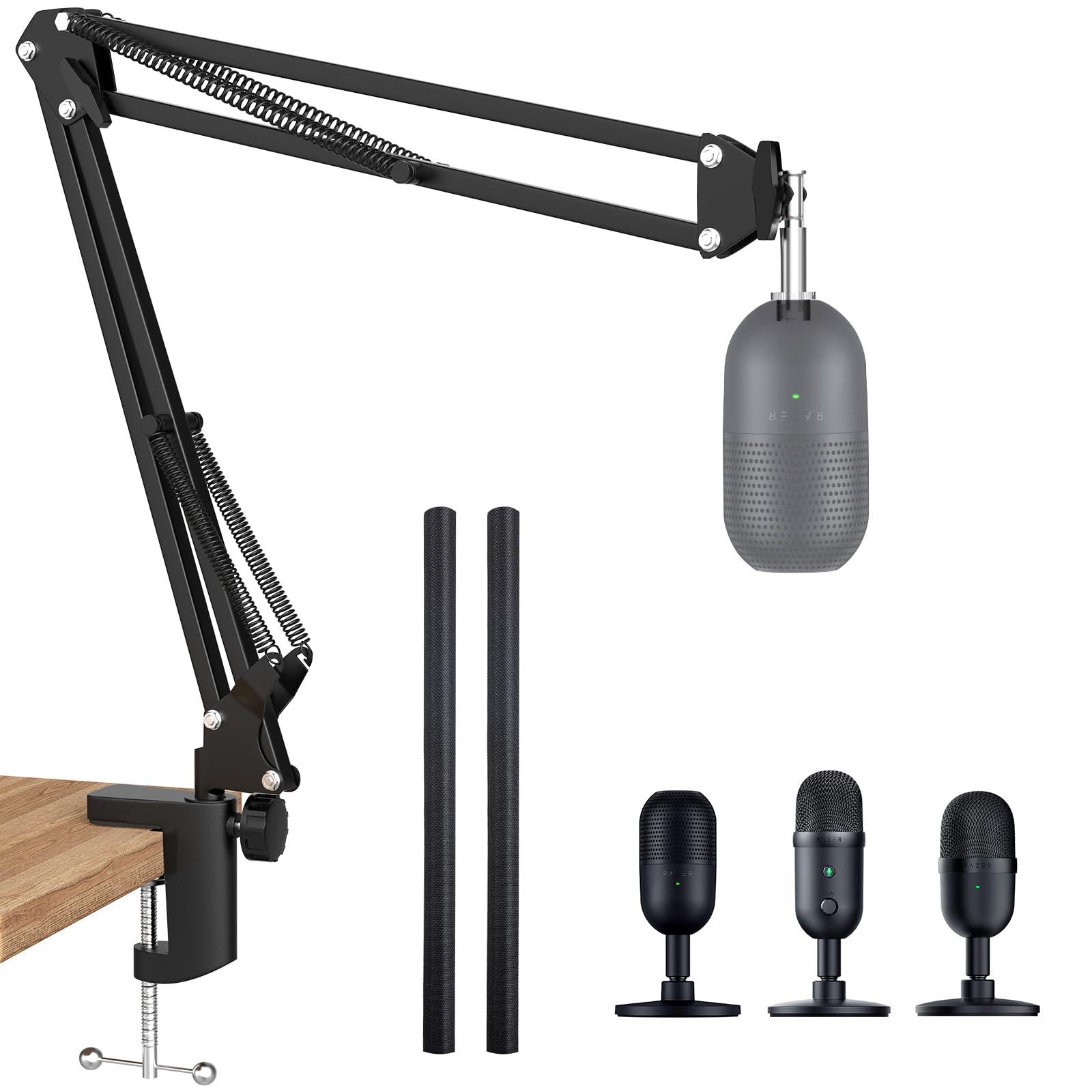 Seiren V3 Mini Boom Arm - Mic Arm For Razer Mini, Seiren V2, Seiren X And Most Microphone, Adjustable Boom Scissor Arm Stand Wit