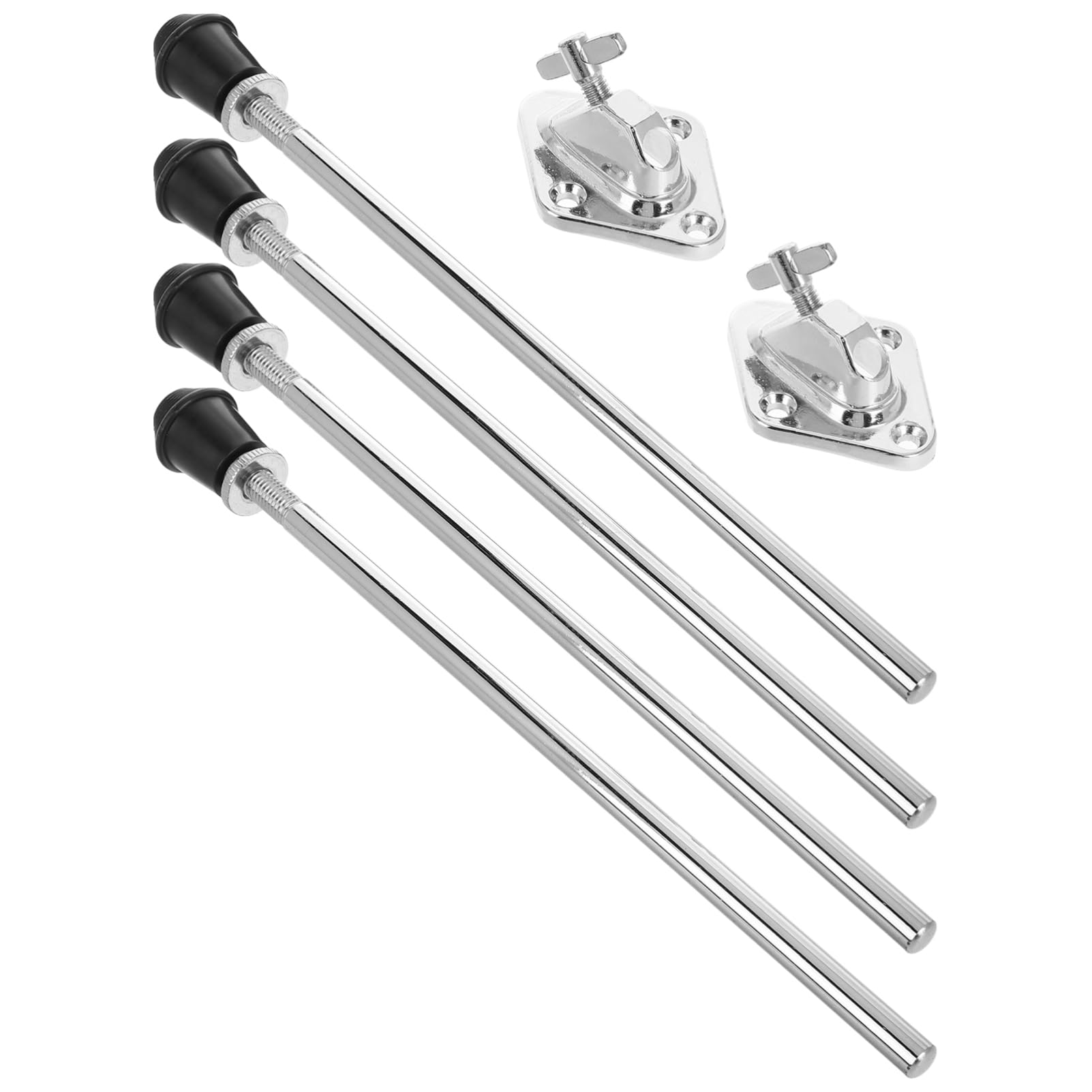 Galpada 2Sets Professional Skid Bass Drum Leg Spurs Mounting Bases Metal Drum Stand Feet For Percussion Instruments Quick Instal