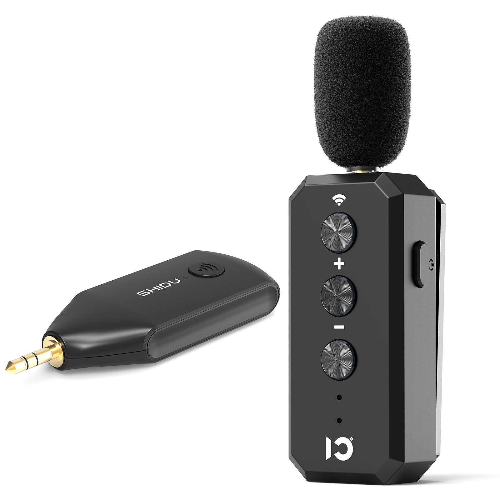 SHIDU Wireless Microphone Headset 2.4G Wireless lavalier Mics System with 3.5MM Plug for Voice Amplifier, Speakers, PA System Te