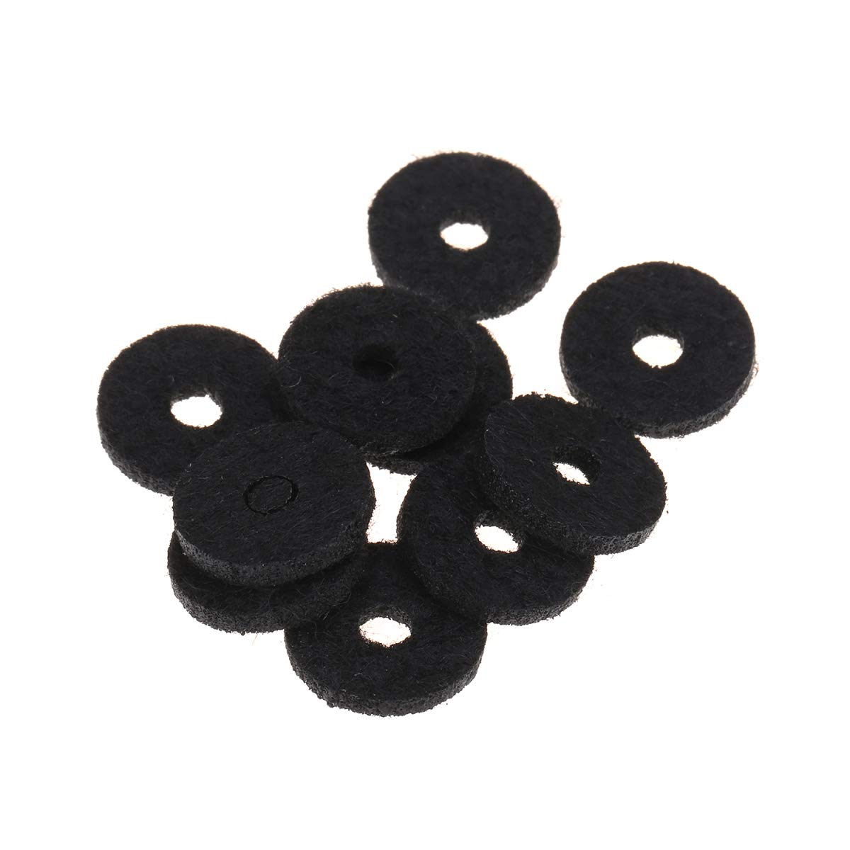 Musiclily Basic Guitar Strap Button Felt Washers, Black (Set Of 20)