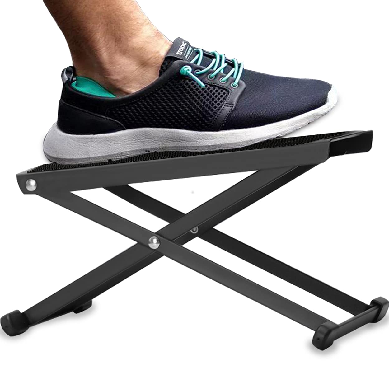 Guitar Foot Rest, Height Adjustable Guitar Footstools/Folding Footstool,Pedal (Black)