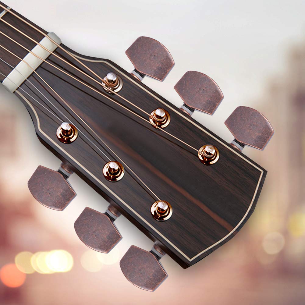 Bnineteenteam 3L 3R Guitar Tuning Pegs Red Bronze Acoustic Machine Heads Guitars Accessory