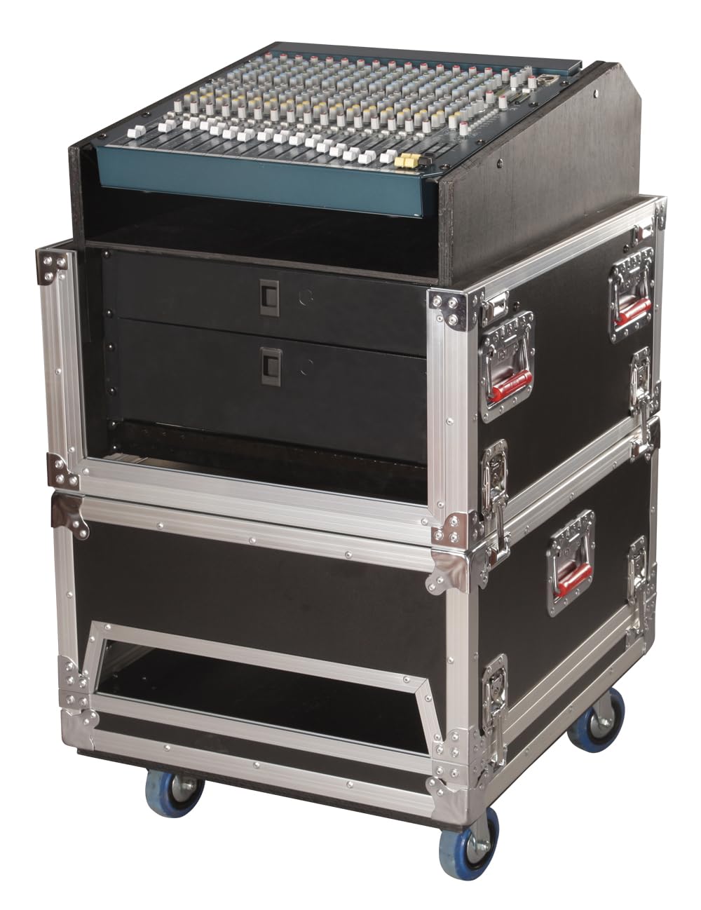 Gator Cases G-TOUR Series ATA Style Modular Audio Console Rack, 14U Top, 6U Side (G-TOUR-GRC-1406)