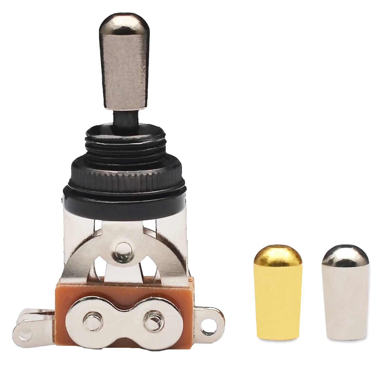 Maxcheer Metal 3 Way Guitar Pickup Switch Selector Pickup Toggle Switch Parts For Les Paul Gutiar Accessories (Black)