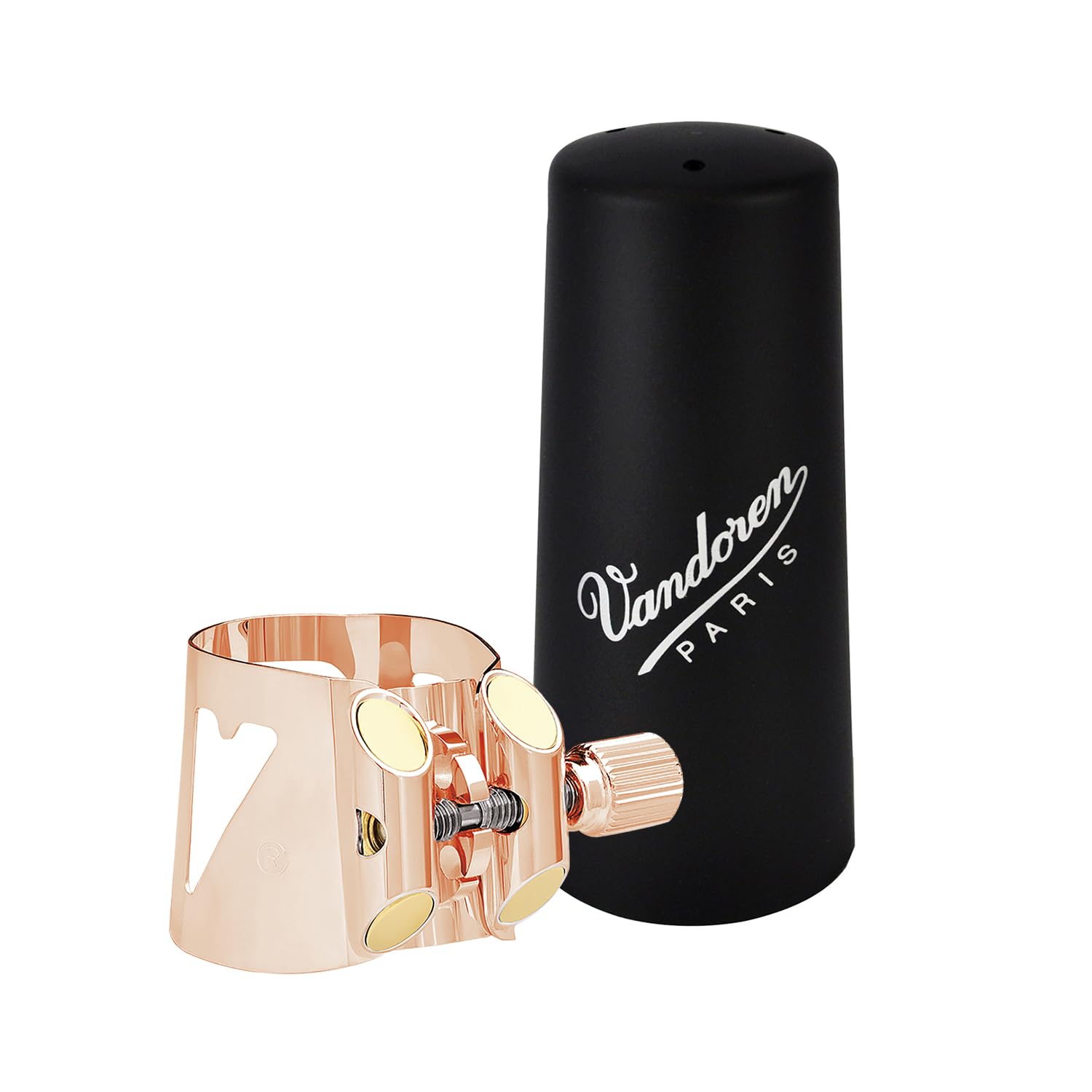 Vandoren LC01PGP Optimum Bb Clarinet Ligature & Cap; Pink Gold