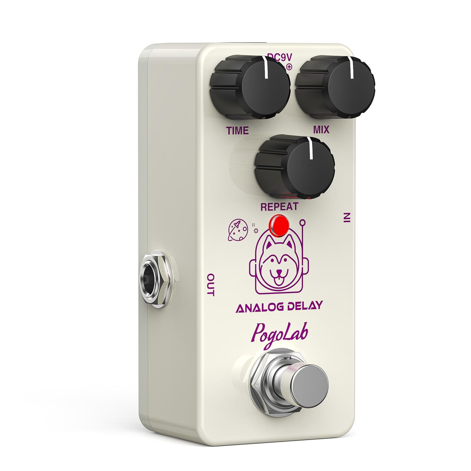 Pogolab Delay Pedal, Delay Pedals for Electric Guitar, Analog Delay Guitar Pedal, DC 9V True Bypass, Mini Delay Pedal