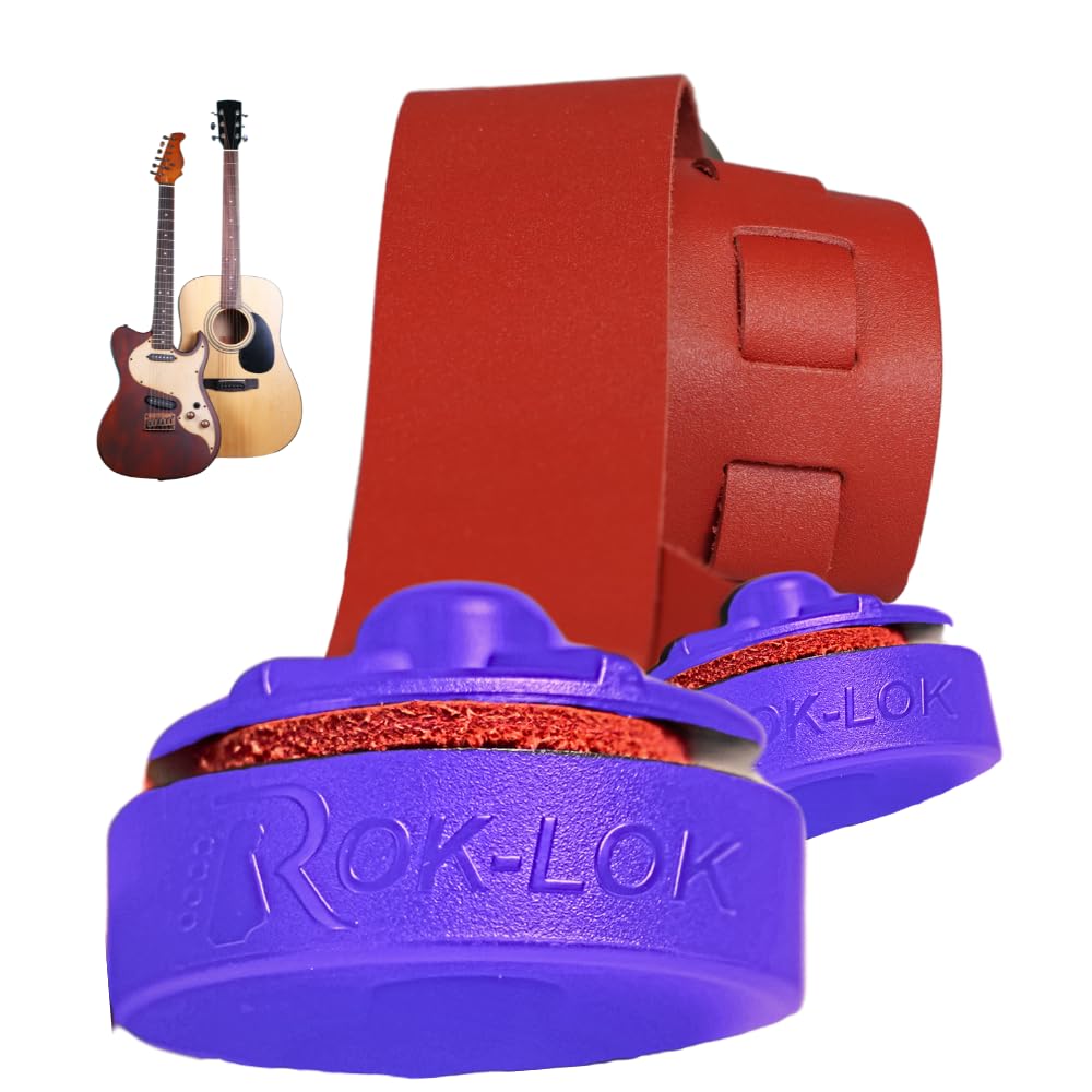 Rok Lok Universal Quick Change Guitar Strap Lock - Guitar Strap Locks Set - Protect Your Instrument With No Modifications Or Har