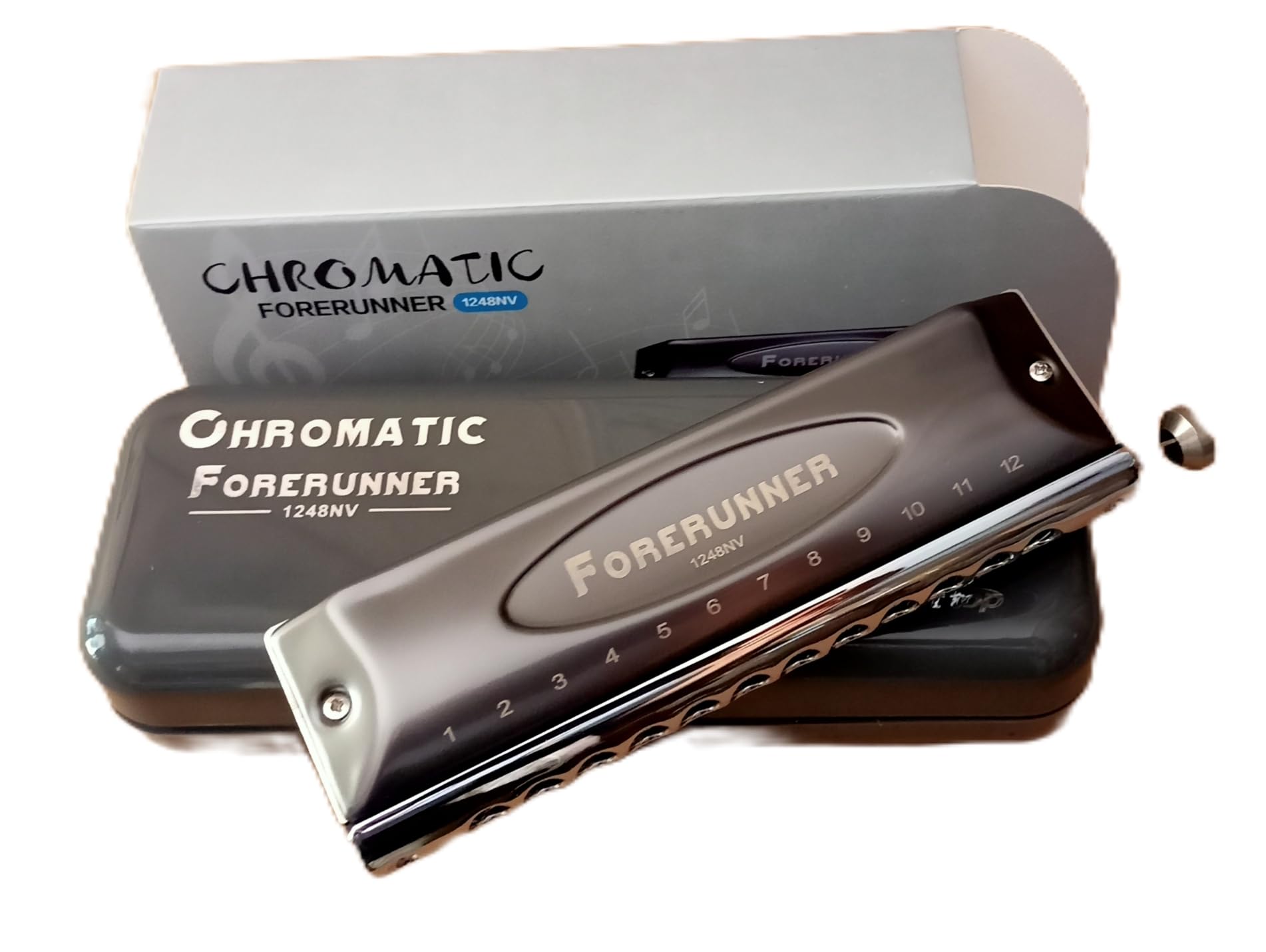 Easttop East Top Forerunner Mouth Organ 1248NV 12 Holes 48 Tones Chromatic Harmonica Key Of C for Beginners Professionals Fore R