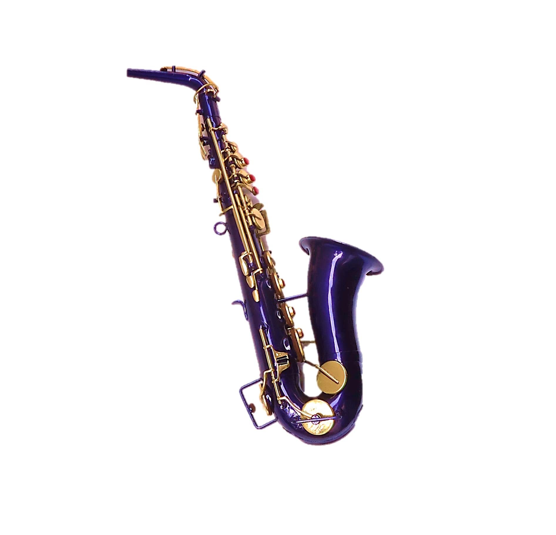 Sm Sai Musicals Saxophone Alto Brass & Purpule Color Finish With Key Golden Colour Case,Accessories Sound Good