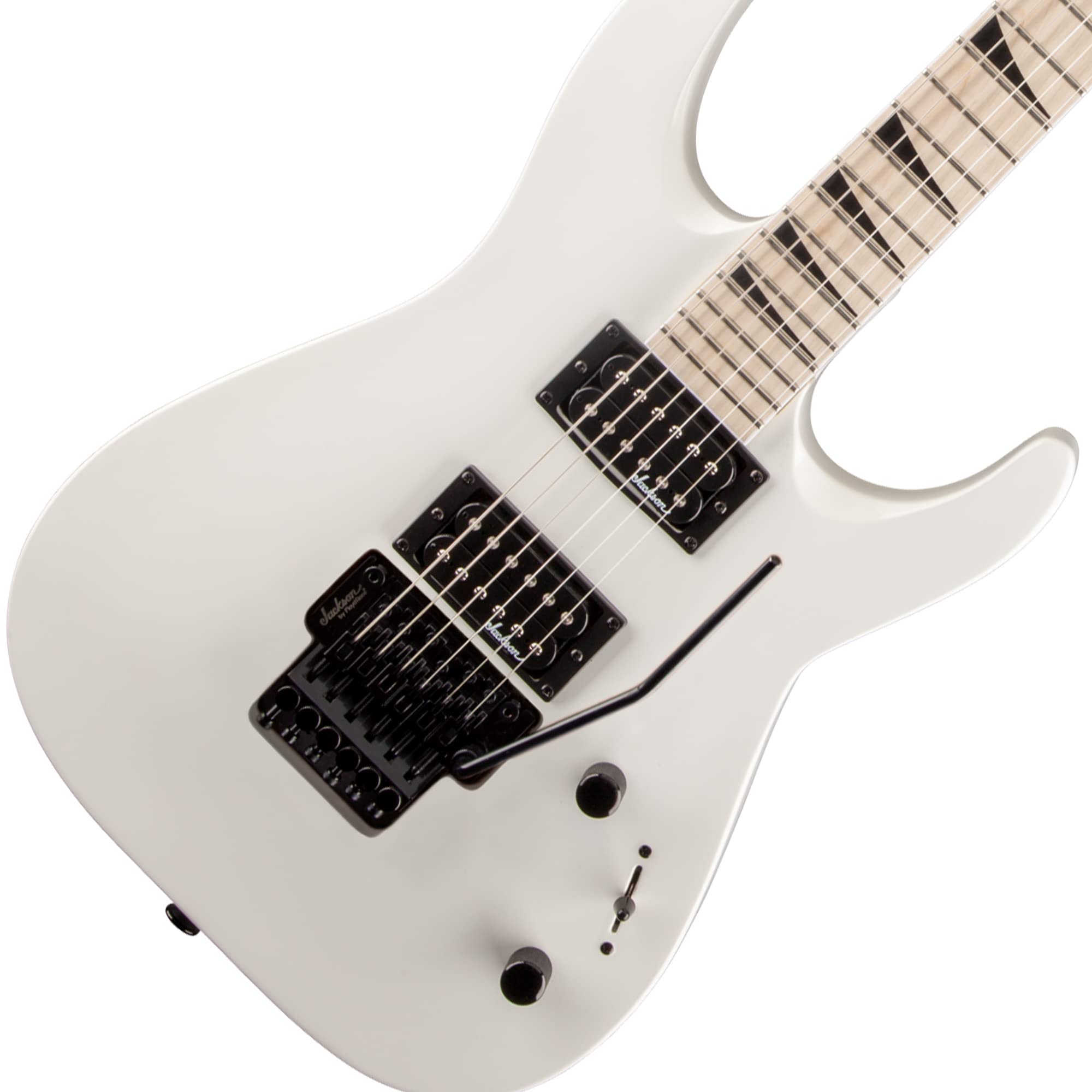 Jackson Dinky Arch Top JS32 DKA-M Electric Guitar - Snow White Bundle with Cable, Tuner, Strap, Picks, and Austin Bazaar Instruc