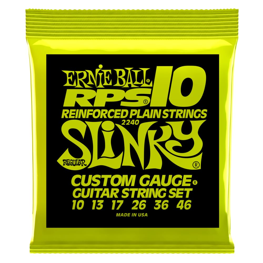 Ernie Ball Regular Slinky Rps Electric Guitar Strings, 10-46 Gauge (P02240)